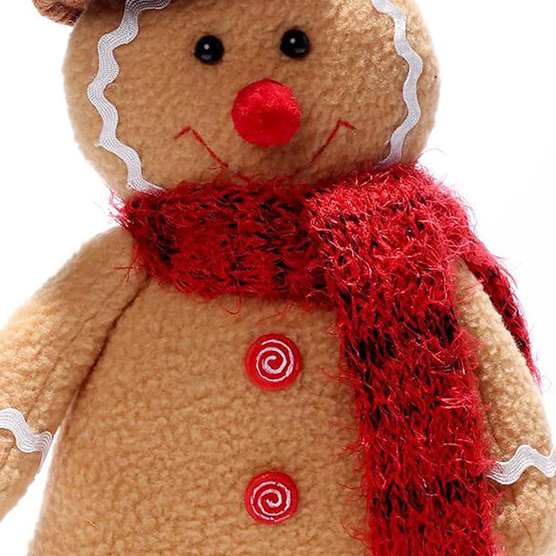 Christmas Gingerbread Stuffed Animal 12 Inch Gingerbread Man Shaped Pillow