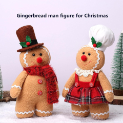 Christmas Gingerbread Stuffed Animal 12 Inch Gingerbread Man Shaped Pillow