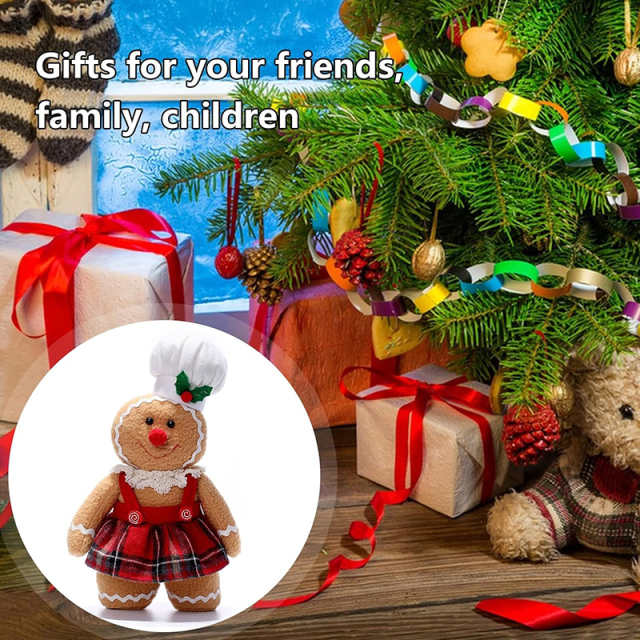Christmas Gingerbread Stuffed Animal 12 Inch Gingerbread Man Shaped Pillow