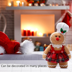 Christmas Gingerbread Stuffed Animal 12 Inch Gingerbread Man Shaped Pillow