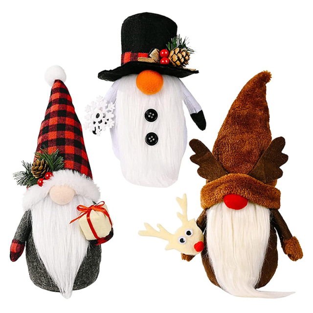 Handmade Christmas Gnomes Elf Decoration Ornaments Plush Gifts