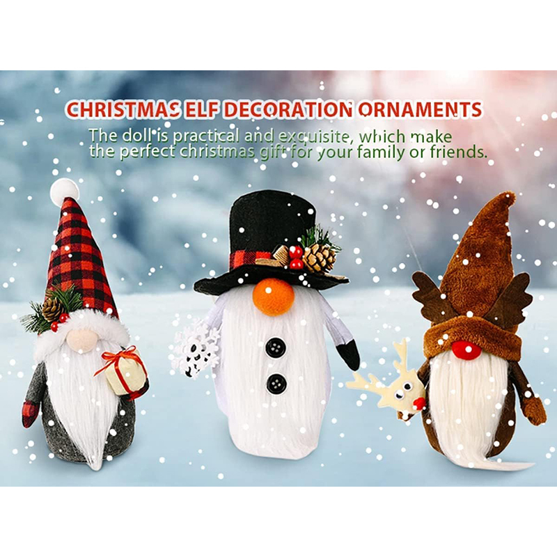 Handmade Christmas Gnomes Elf Decoration Ornaments Plush Gifts