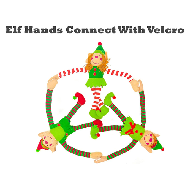 Stuffed Elf Plush Christmas Tree Ornaments Toy Elf Doll for Home Shelf Decorations