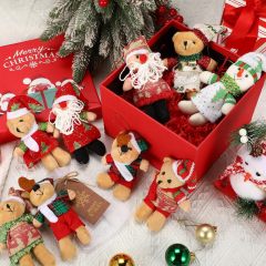 48 Pieces Christmas Small Bear Gifts Mini Stuffed Plush Bears Doll