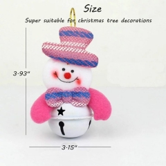 Pieces of Christmas Tree Ornaments Small Plush Pendants with Bells Decoration