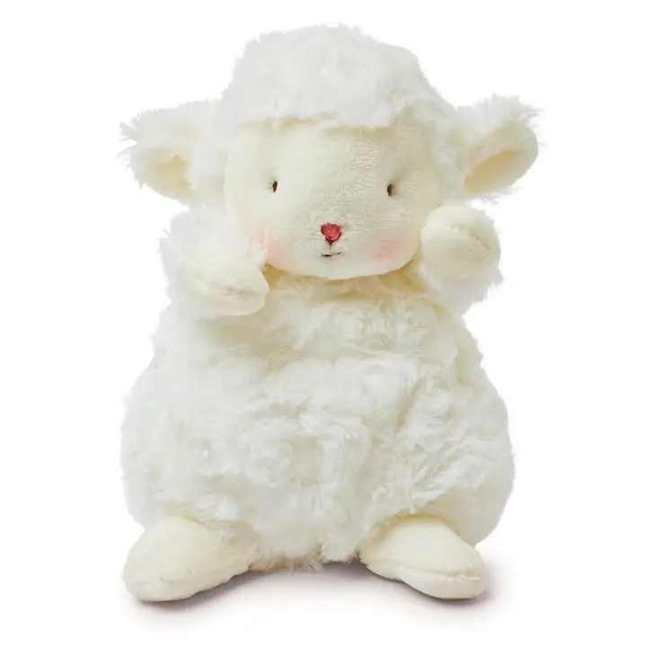 2 Pcs Little White Bunny Eating Carrot Adorable Lamb Stuffed Animal Toys