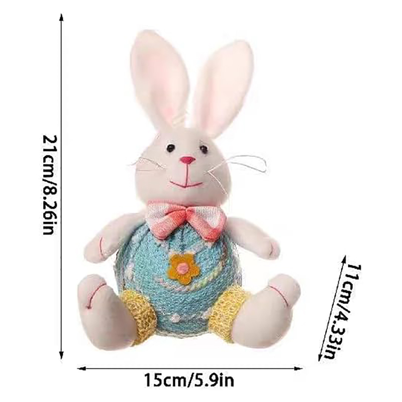 2 Pack of Easter Gnome Bunny Easter Decorations Handmade Plush Doll