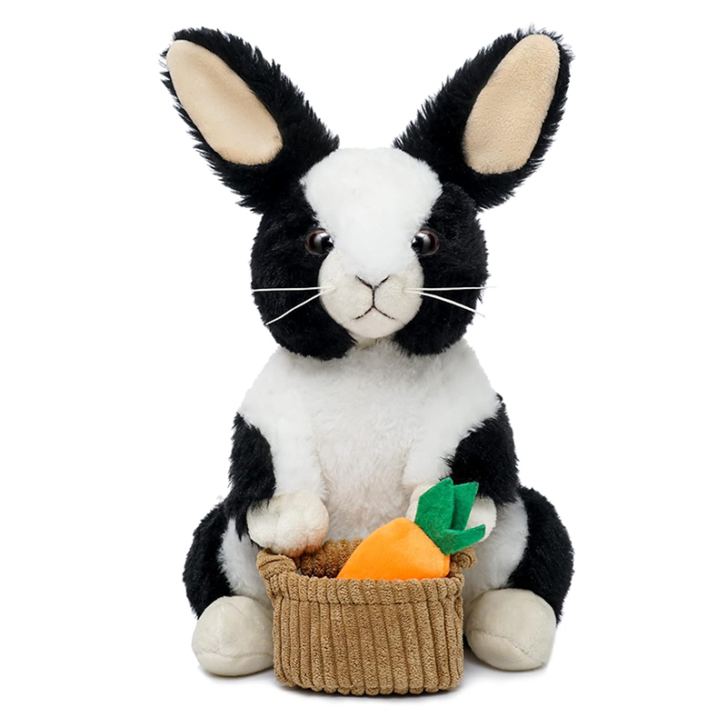 12" Stuffed Bunny Plush Bunny Stuffed Animal Holding Basket