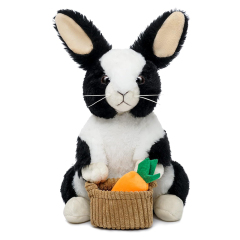 12" Stuffed Bunny Plush Bunny Stuffed Animal Holding Basket