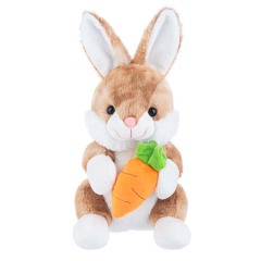 Tie-dye Stuffed Bunny Animal Rabbit Plush Toy with Carrot 2 pieces Set