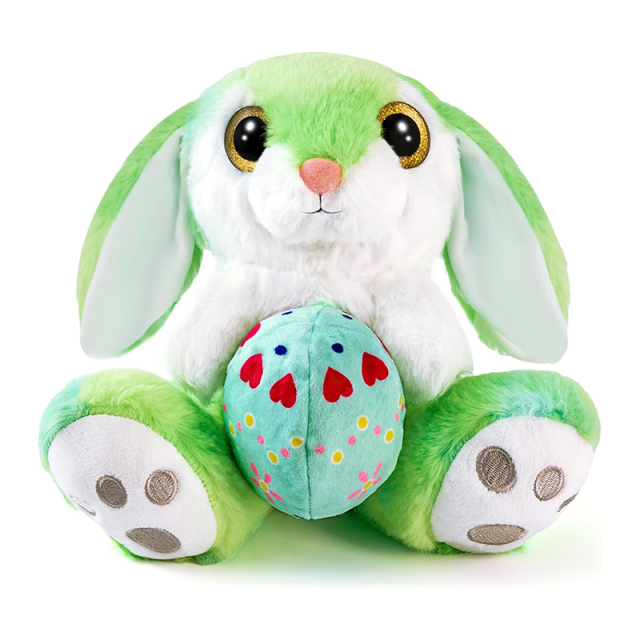 8.5" Easter Bunny Huggable Washable Stuffed Animal with Egg(Reversible)