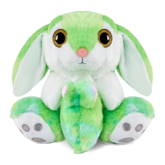 8.5" Easter Bunny Huggable Washable Stuffed Animal with Egg(Reversible)