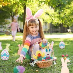 12" Easter Eggs Filled with Bunny Rabbit Stuffed Animals Toy