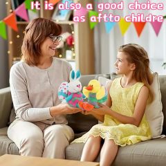 12" Easter Eggs Filled with Bunny Rabbit Stuffed Animals Toy
