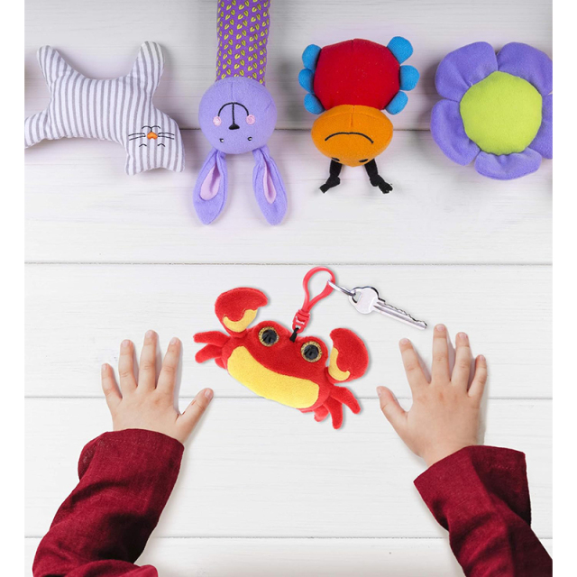 Crab Plush Big Eyes Keychain Stuffed Animal