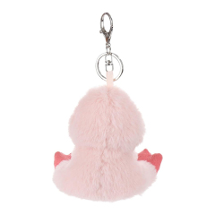 Pink Flamingo Stuffed Animal Soft Keychain for Kids Bag, Purse, Backpack