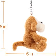 Monkey Stuffed Animal Soft Keychain for Kids Bag, Purse, Backpack