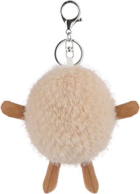 Tea Egg Stuffed Food Soft Keychain for Kids Bag, Purse, Backpack