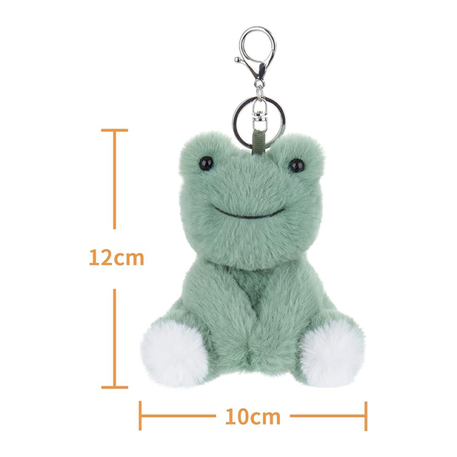 12 cm Key Ring Smart Frog Plush Keychain Lucky Charm Gifts Car Key Fob