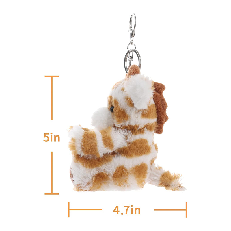 Classic Giraffe Stuffed Animal Soft Plush Keychain for Kids Bag, Purse, Backpack, Handbag (5 Inches)