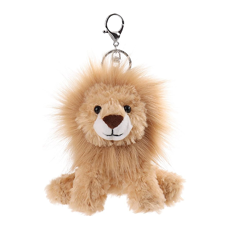 6" Lion Stuffed Animal Soft Plush Keychain for Kids Bag, Purse, Backpack