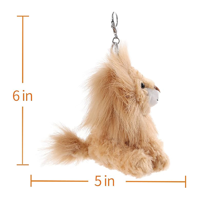 6" Lion Stuffed Animal Soft Plush Keychain for Kids Bag, Purse, Backpack