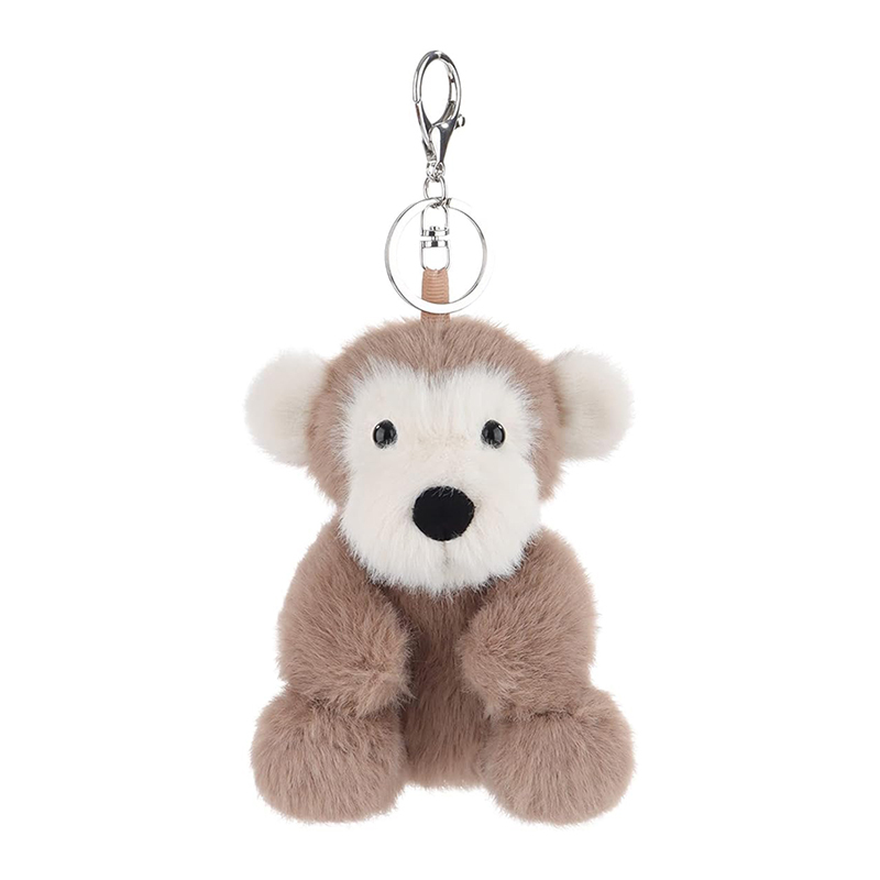 12cm Monkey Keychain Plush Lucky Charm Car Keyring Gift