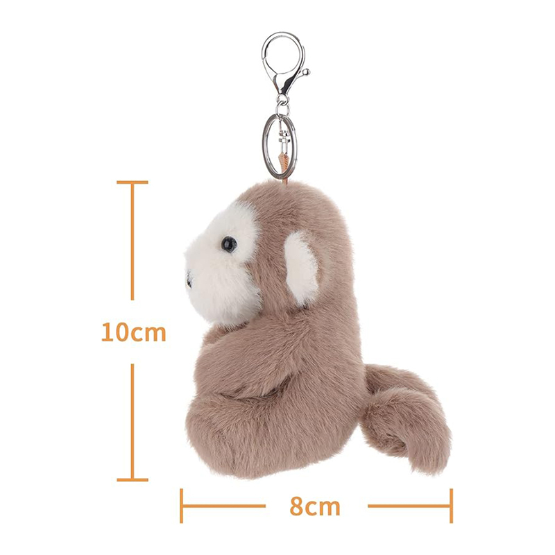 12cm Monkey Keychain Plush Lucky Charm Car Keyring Gift