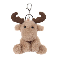 6" Reindeer Stuffed Animal Soft Plush Keychain for Kids Bag, Purse, Backpack