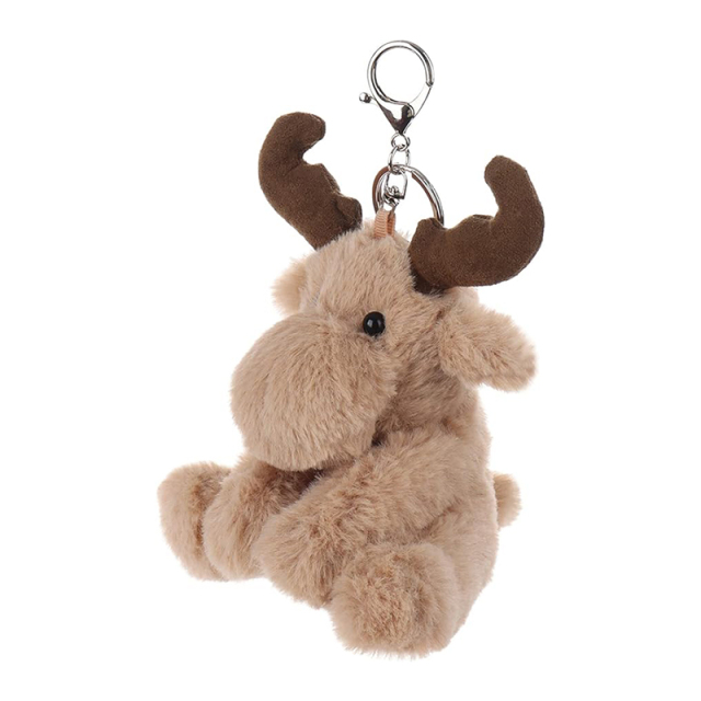 6" Reindeer Stuffed Animal Soft Plush Keychain for Kids Bag, Purse, Backpack