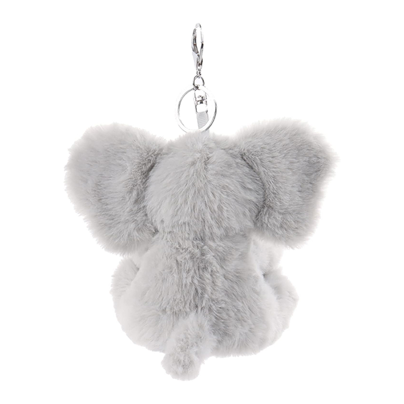6" Gray Elephant Stuffed Animal Soft Keychain for Kids Bag, Purse, Backpack