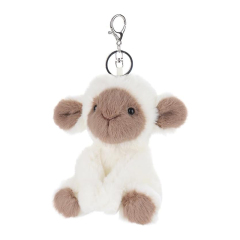 5.1" White Sheep Lamb Stuffed Animal Soft Keychain for Kids Bag, Purse, Backpack
