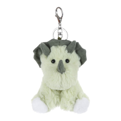5.1" Green Triceratops Stuffed Animal Soft Keychain for Kids Bag, Purse, Backpack