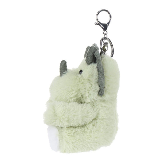 5.1" Green Triceratops Stuffed Animal Soft Keychain for Kids Bag, Purse, Backpack