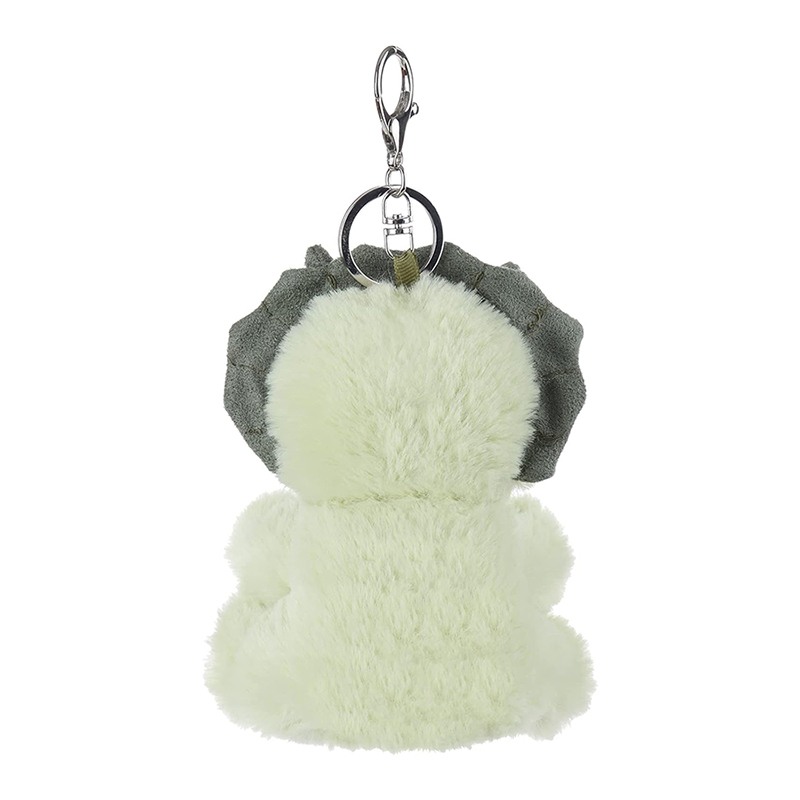 5.1" Green Triceratops Stuffed Animal Soft Keychain for Kids Bag, Purse, Backpack
