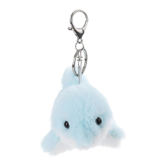 Blue Dolphin Stuffed Animal Soft Keychain for Kids Bag, Purse, Backpack