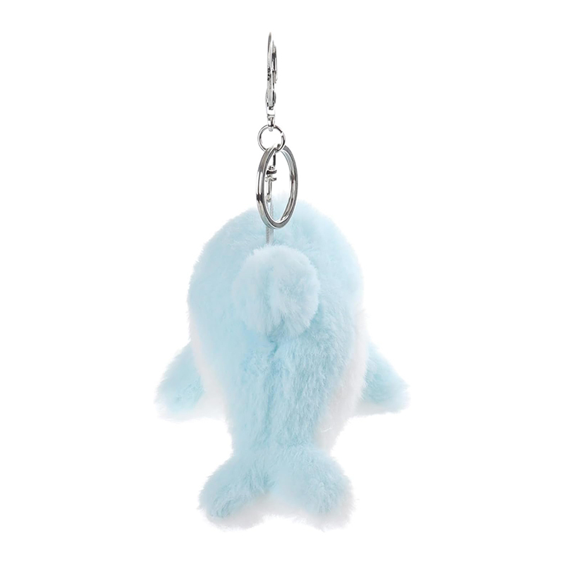 Blue Dolphin Stuffed Animal Soft Keychain for Kids Bag, Purse, Backpack