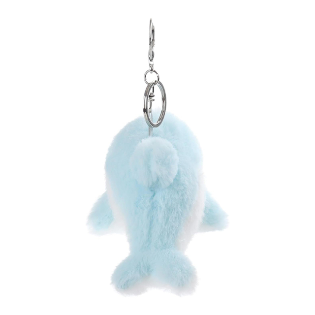 Blue Dolphin Stuffed Animal Soft Keychain for Kids Bag, Purse, Backpack