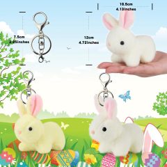 2 pcs Small Stuffed Rabbit Animals 4.8" Cute Bunny Plush Toy