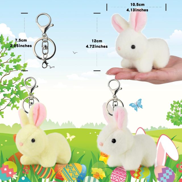 2 pcs Small Stuffed Rabbit Animals 4.8" Cute Bunny Plush Toy