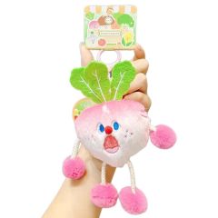 Radish Plush Pendant Soft Keychain for Kids Bag, Purse, Backpack