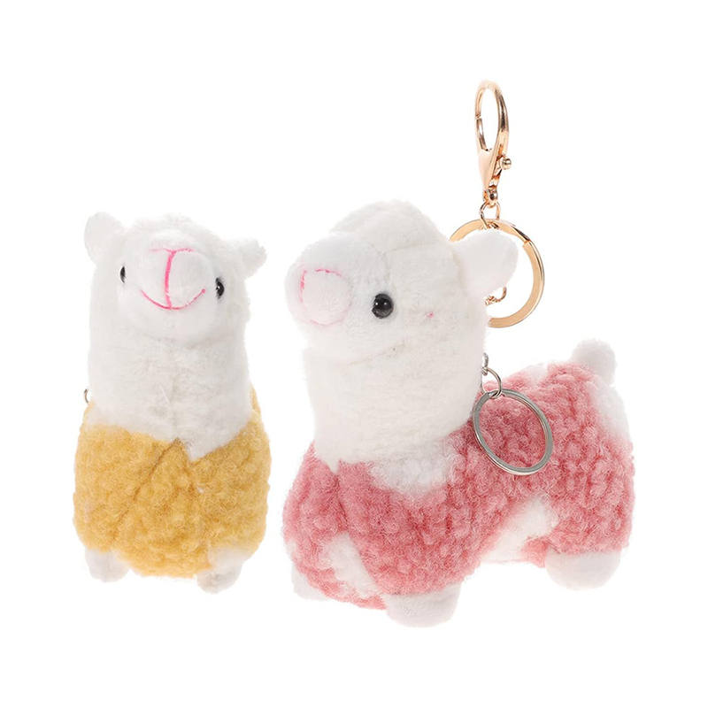 Novelty Key Chain Fluffy Camel Keychains Plush Key Ring