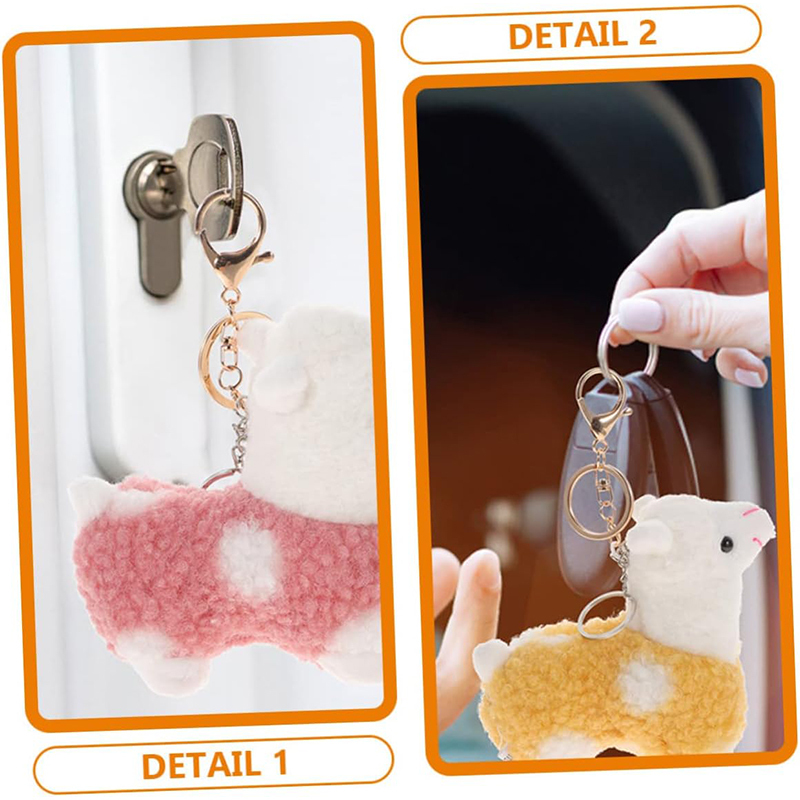Novelty Key Chain Fluffy Camel Keychains Plush Key Ring