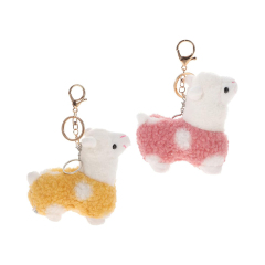 Novelty Key Chain Fluffy Camel Keychains Plush Key Ring