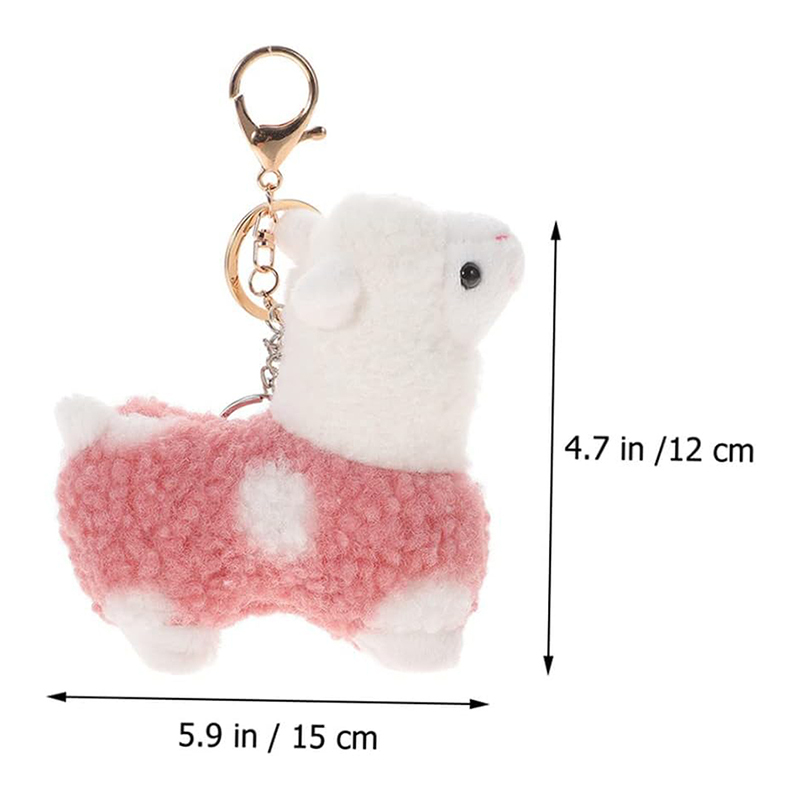 Novelty Key Chain Fluffy Camel Keychains Plush Key Ring