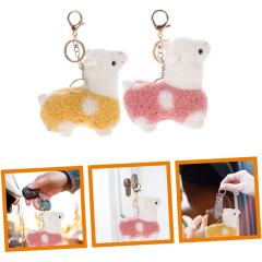 Novelty Key Chain Fluffy Camel Keychains Plush Key Ring