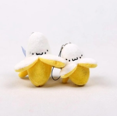 6CM Little Yellow Banana Plush Stuffed Toy Key Chain