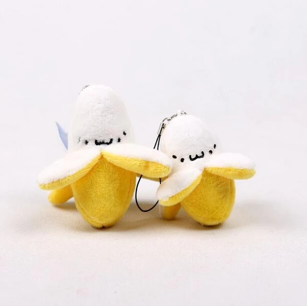 6CM Little Yellow Banana Plush Stuffed Toy Key Chain