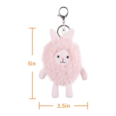 5" Bunny Rabbit Stuffed Animal Soft Keychain for Kids Bag, Purse, Backpack