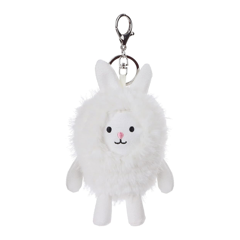 5" Bunny Rabbit Stuffed Animal Soft Keychain for Kids Bag, Purse, Backpack